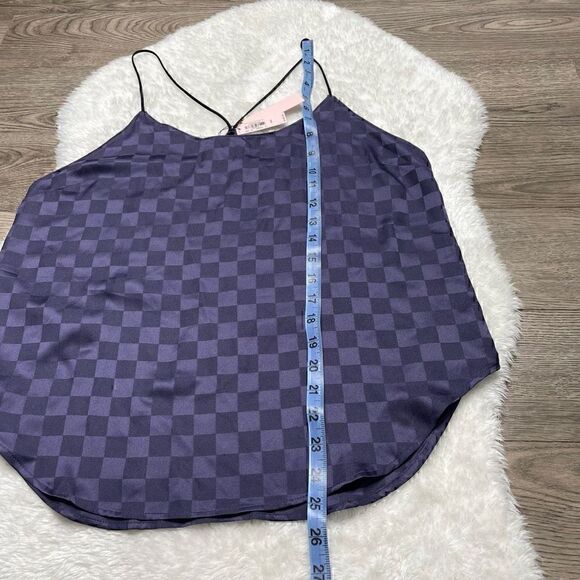 Victorias Secret Tank Top Night Pyjama Top Satin Purple Size Medium Loose Fit - Picture 8 of 8